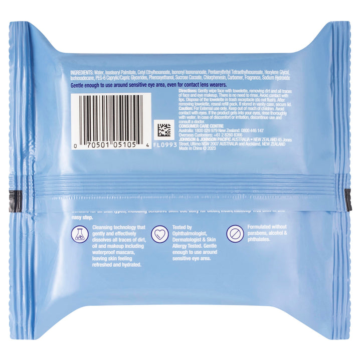 Neutrogena Makeup Remover Wipes, Daily Facial Cleanser 