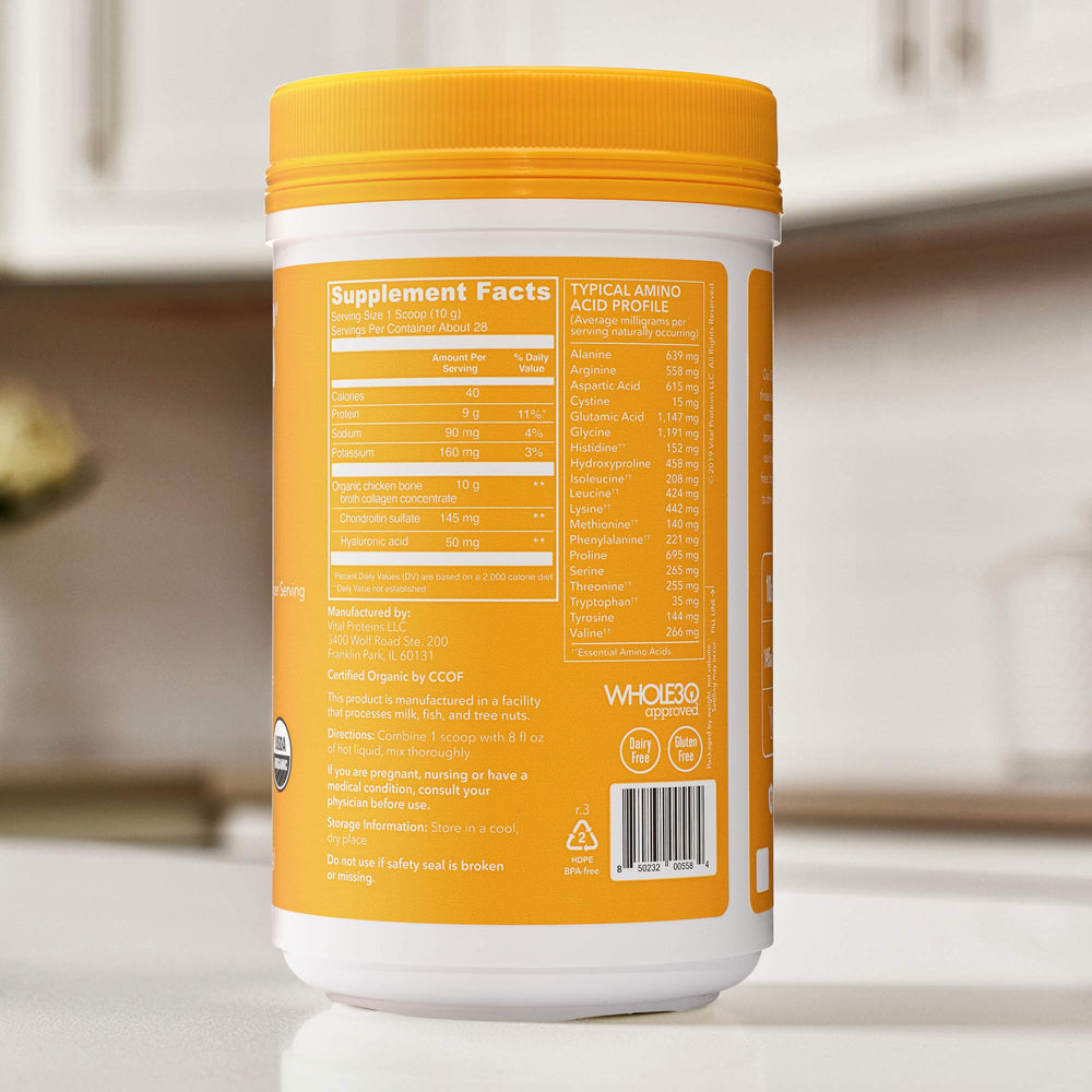 Organic, Free-Range Chicken Bone Broth Collagen (10oz)