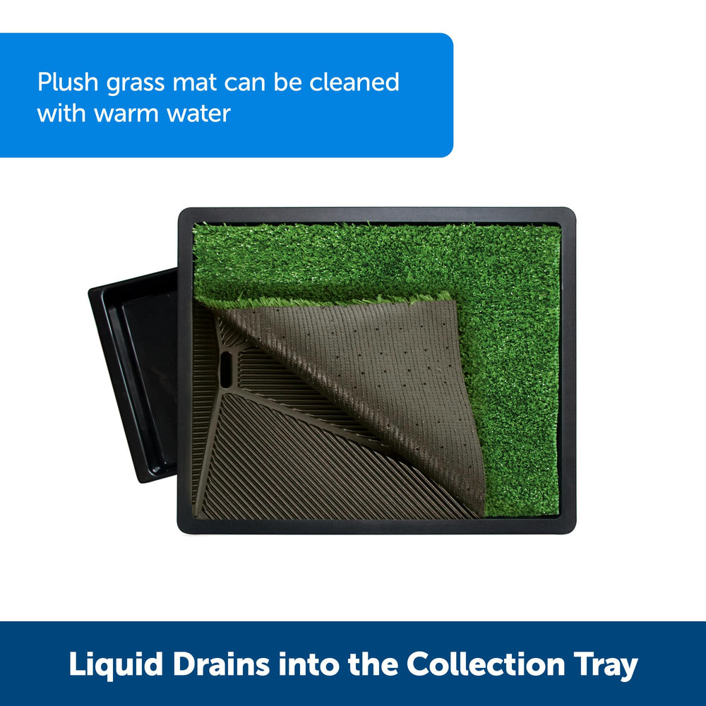 Pet Loo Indoor Pet Toilet, Portable Dog Potty Station, Grass Pad Tray of Synthetic Grass Mat, Easy to Clean, Large