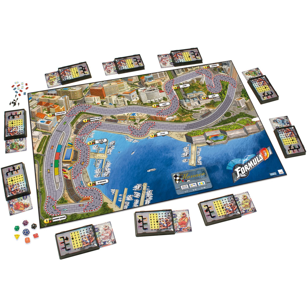 Formula D Board Game - High-Stakes Racing Thrills with Dual-Sided Tracks! Fast-Paced Strategy Game, Fun Family Game for Kids & Adults, Ages 8+, 2-10 Players, 60 Minute Playtime, Made