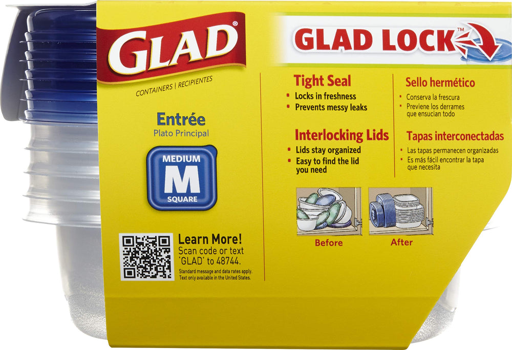 Glad Medium Square Food Storage Containers for Everyday