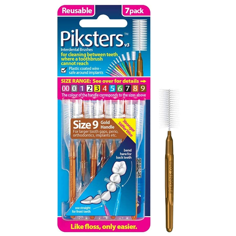 Piksters - for cleaning between teeth Size 9 Brown 7 Br