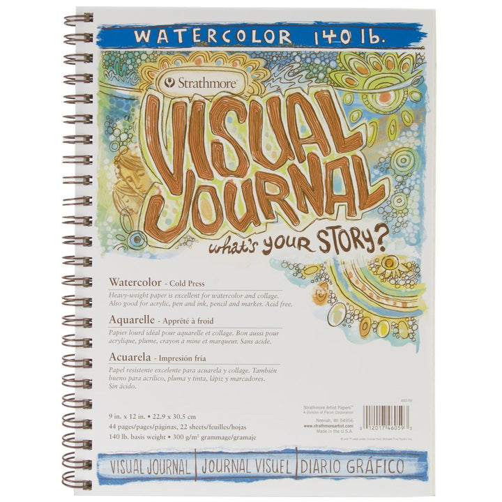 Visual Journal Watercolor 9X12-22 Sheets -460590
