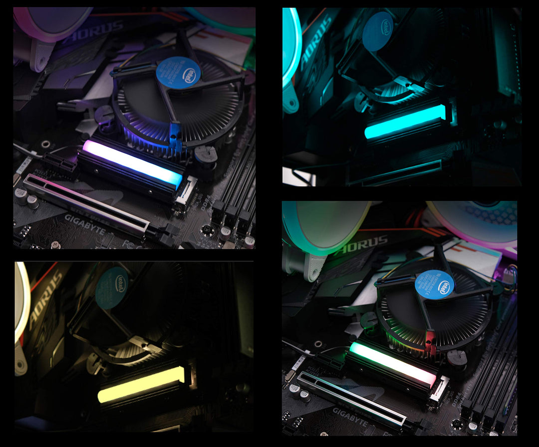 EZDIY-FAB 5V ARGB SATA NVMe NGFF M.2 Heatsink SSD Coole