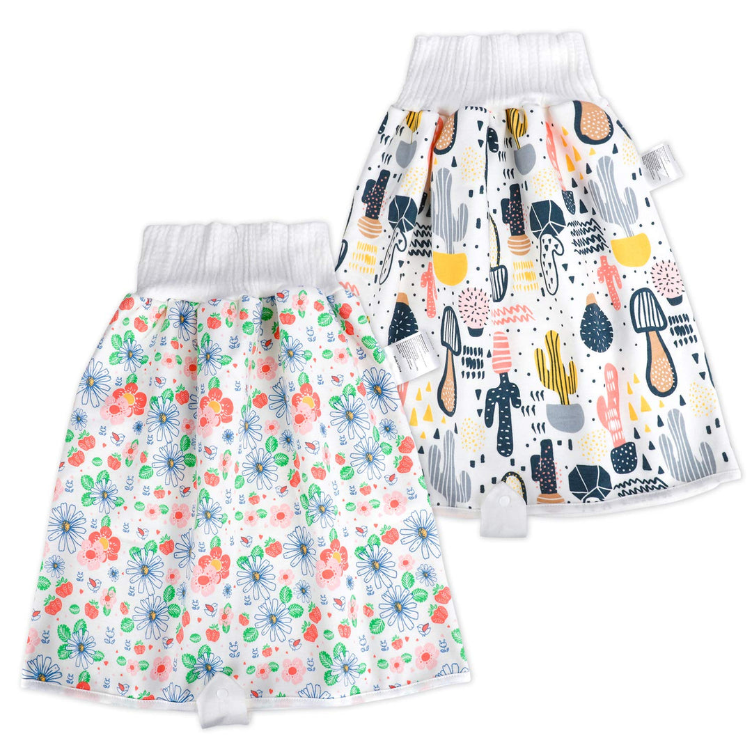 2 Packs Waterproof Diaper for Potty Training Baby Comfy Diaper Short for Boys and Girls Night Time