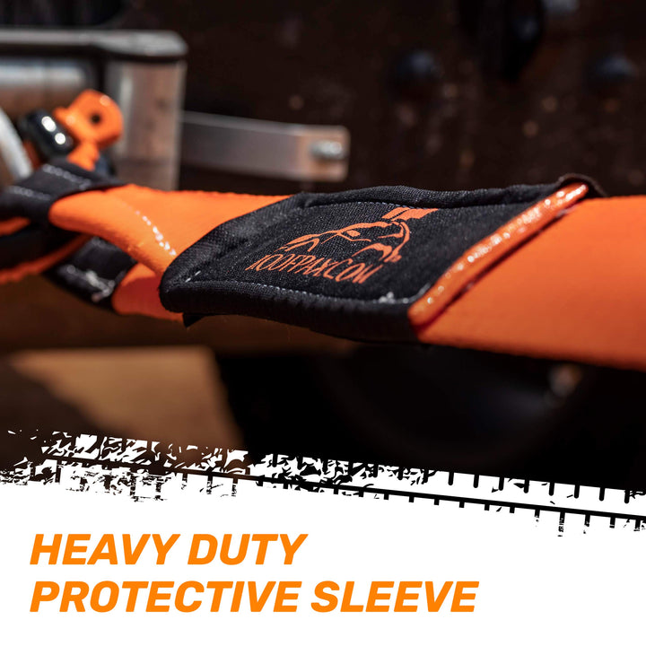 Tow Strap | 3 x 20 ft. Off Road Recovery Rope | 30,180 lb Break Strength Capacity | Heavy Duty Winch Strap with Triple Reinforced End Loops | Essential Recovery Kit for Getting Unstuck