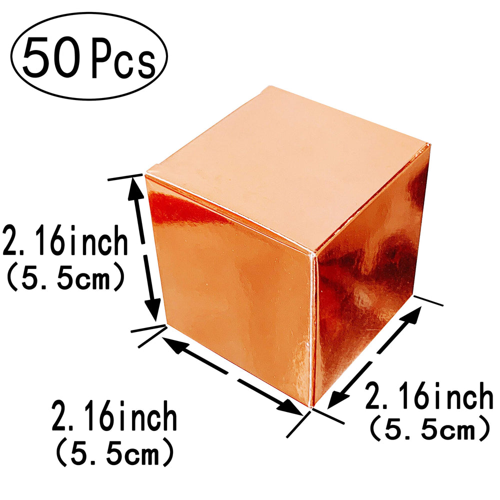 Rose Gold Party Favors Boxes - Small Candy Treat Gift B
