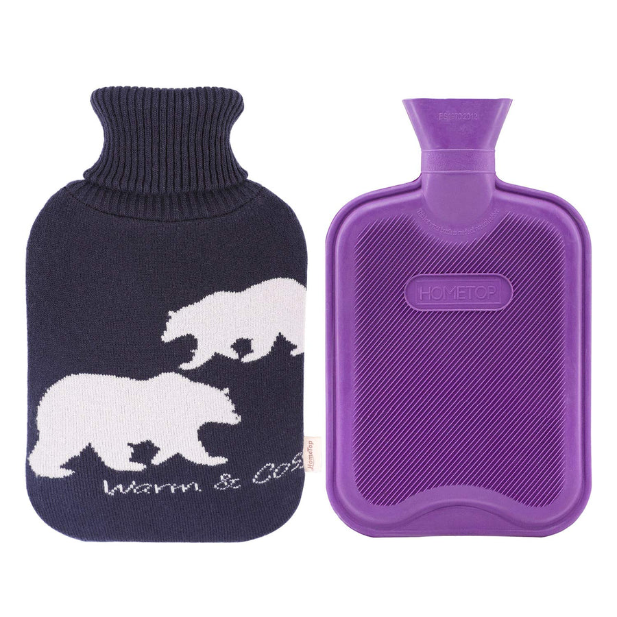 HomeTop Premium 2 Liter Classic Rubber Hot Water Bottle