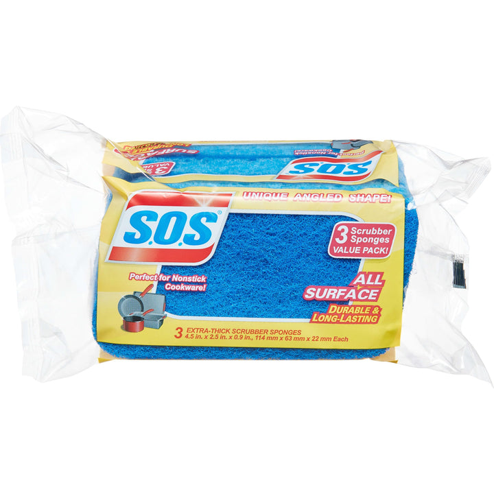 S.O.S. All Surface Sponge, Pack of 3