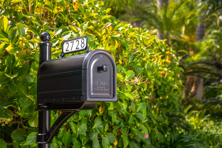 Architectural Mailboxes 3460B Manhattan Address Plaque, Small, Black