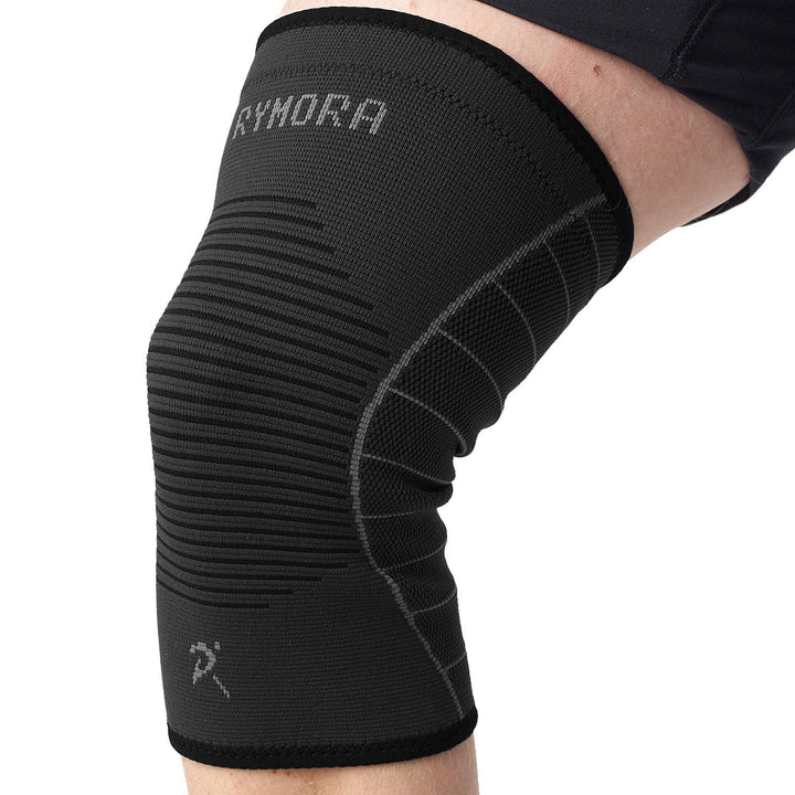 Knee Support Sleeve for Men and Women (Black) (Single Wrap) (2XL - XXL) - Compression Brace for Ligament Injury, Joint Pain Relief, Running, Arthritis, ACL, MCL, Sport