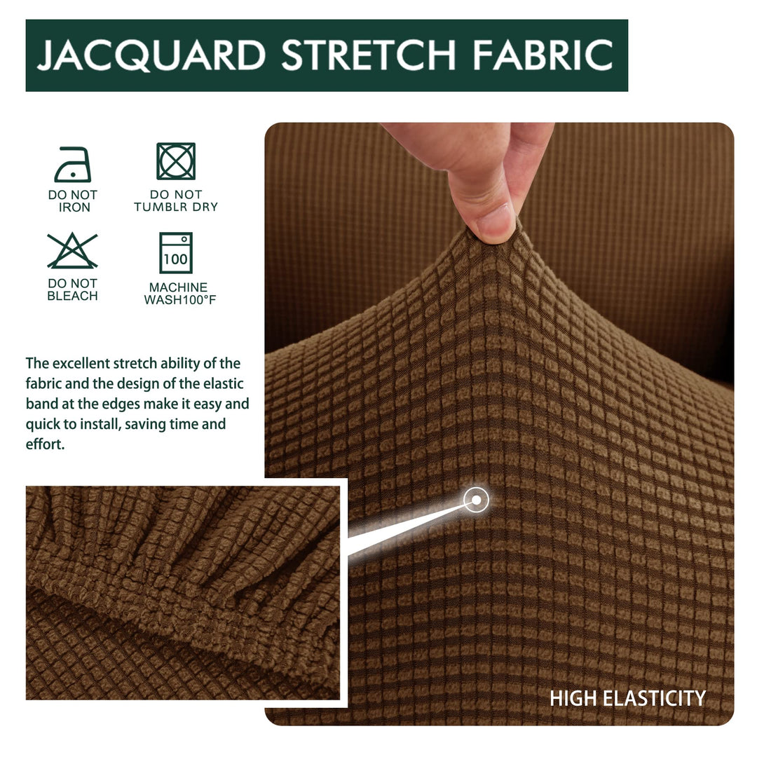 Couch Cushion Covers Stretch Cushion Covers Sofa Seat Cushion Slipcover Cushion Protector(Coffee, Medium)