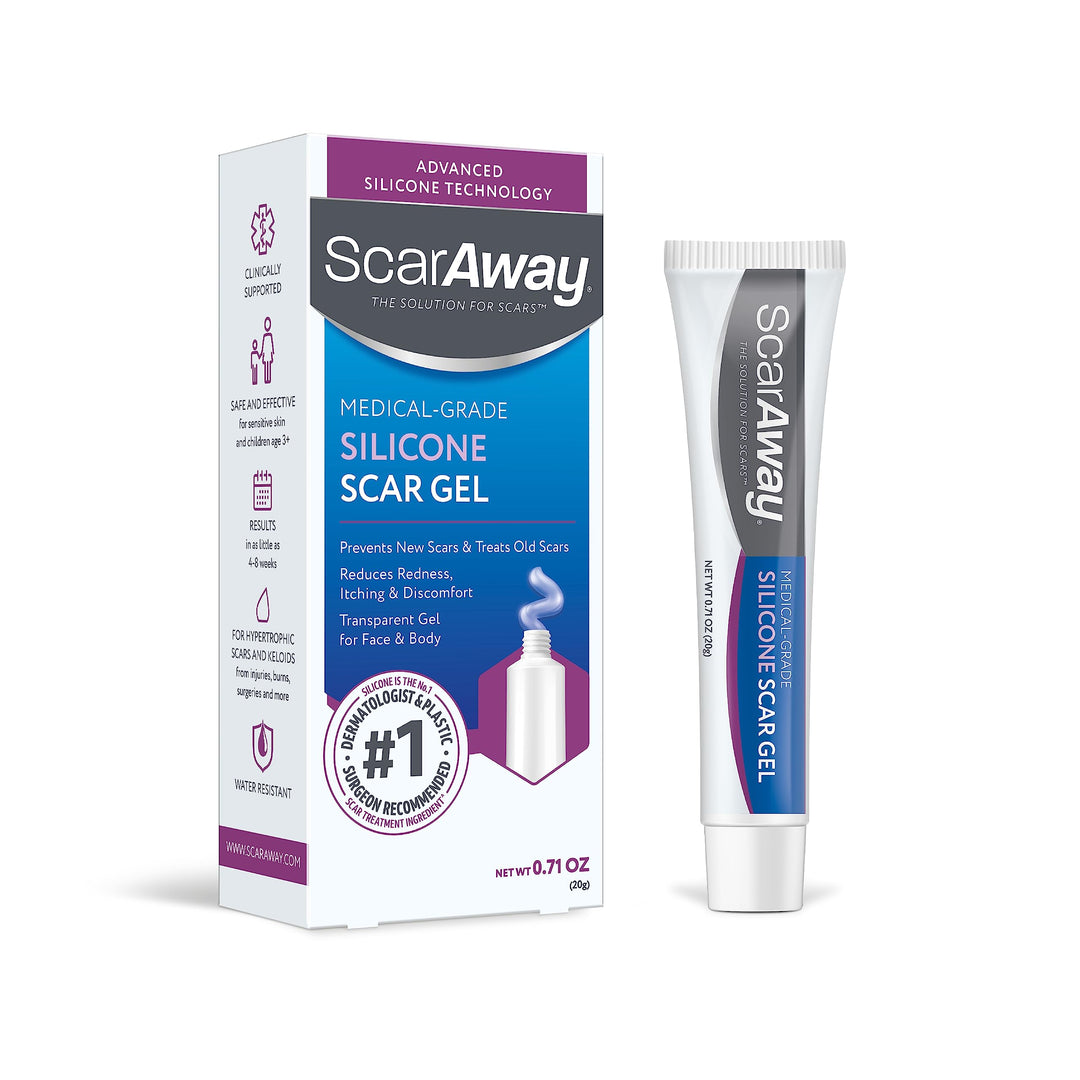 ScarAway 100% Medical-Grade Silicone Scar Gel for Face,