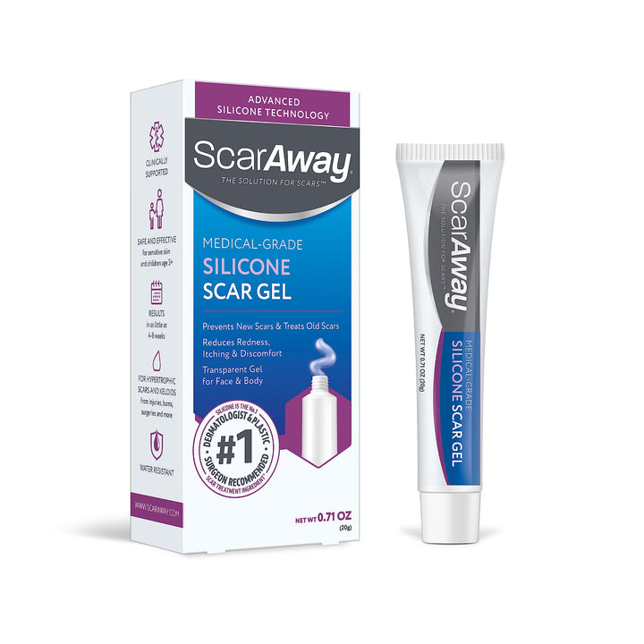 ScarAway 100% Medical-Grade Silicone Scar Gel for Face,