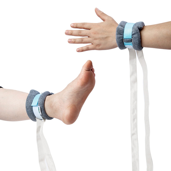 4PCS Sponge Anti-Strangulation Straps for Limbs Hospital Bed Wrist Straps Patient’s Hand and Ankle Restraint Belt Anti-Extubation Tube Scratch Manic Care Products