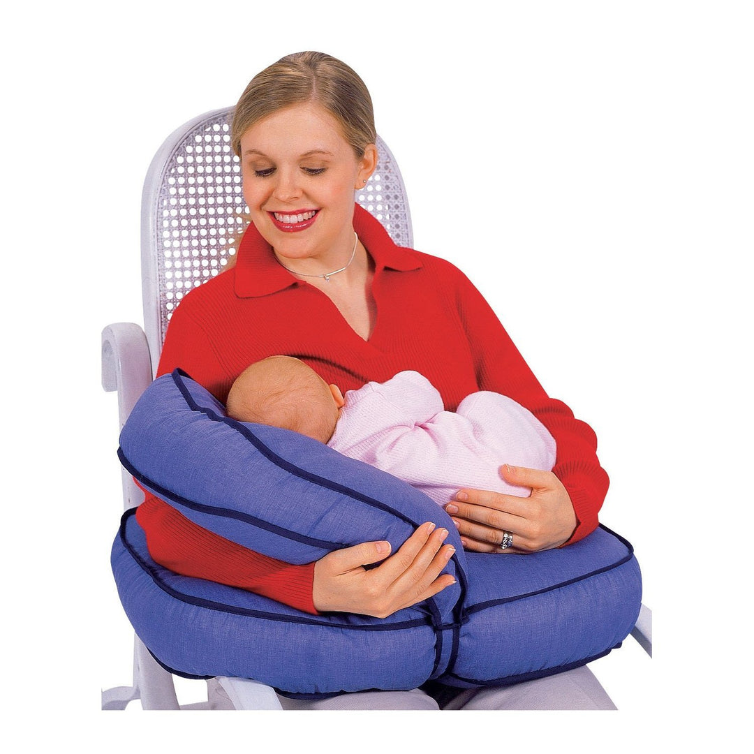 Natural Boost - Adjustable Nursing Pillow - Denim, 1 Count (Pack of 1)