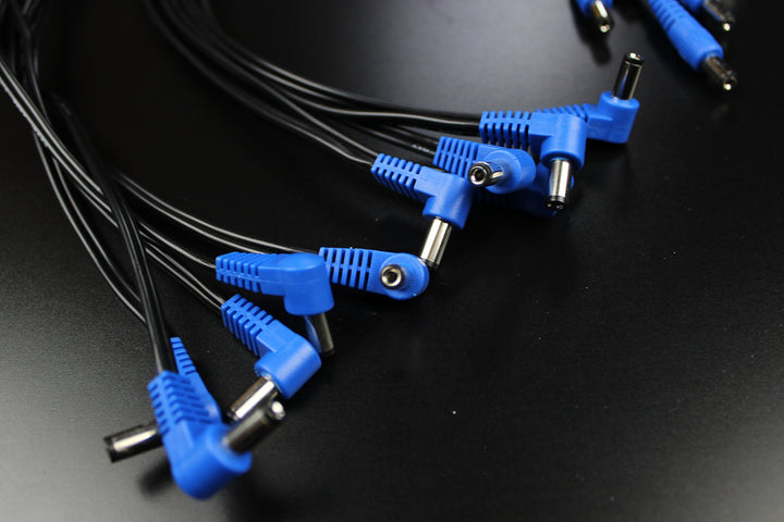 10 Pack Effects Pedal DC Power Patch Cables Cords Pedalboard 5.5mm / 2.1mm 18AWG