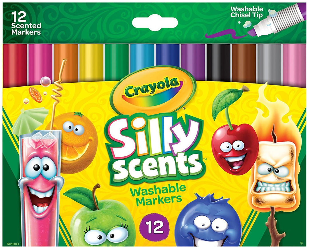 Silly Scents Scented Markers, Washable Markers, 12 Count, Gift for Kids