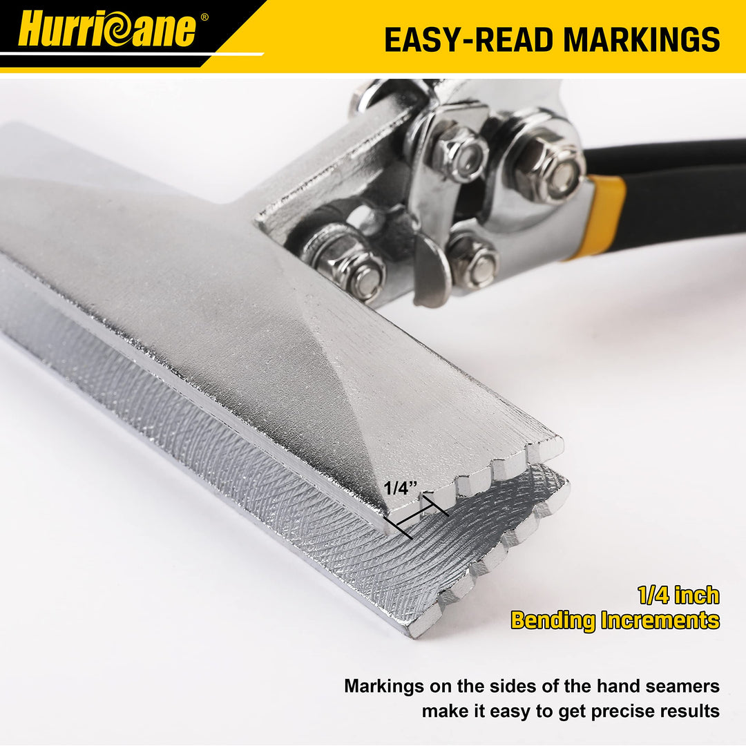 HURRICANE Sheet Metal Hand Seamer, 6 Inch Straight Jaw 