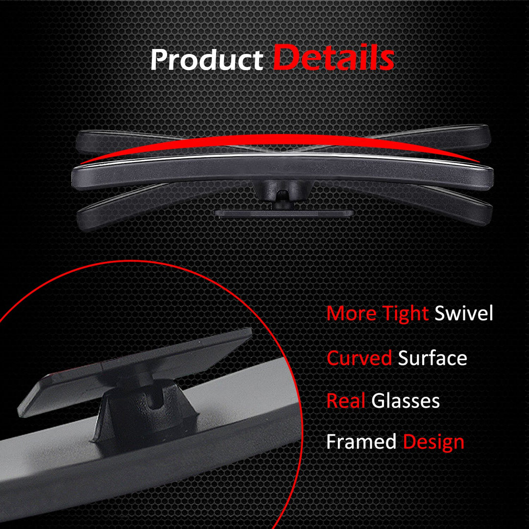 Ampper Rectangle Blind Spot Mirror, HD Glass ABS Housin