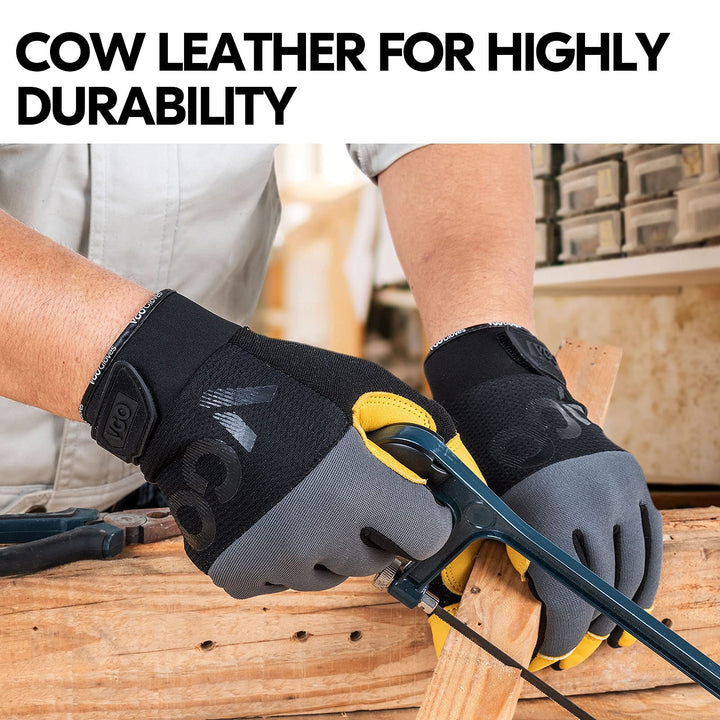 Vgo... 1-Pair Safety Work Gloves for Men,Anti-Vibration