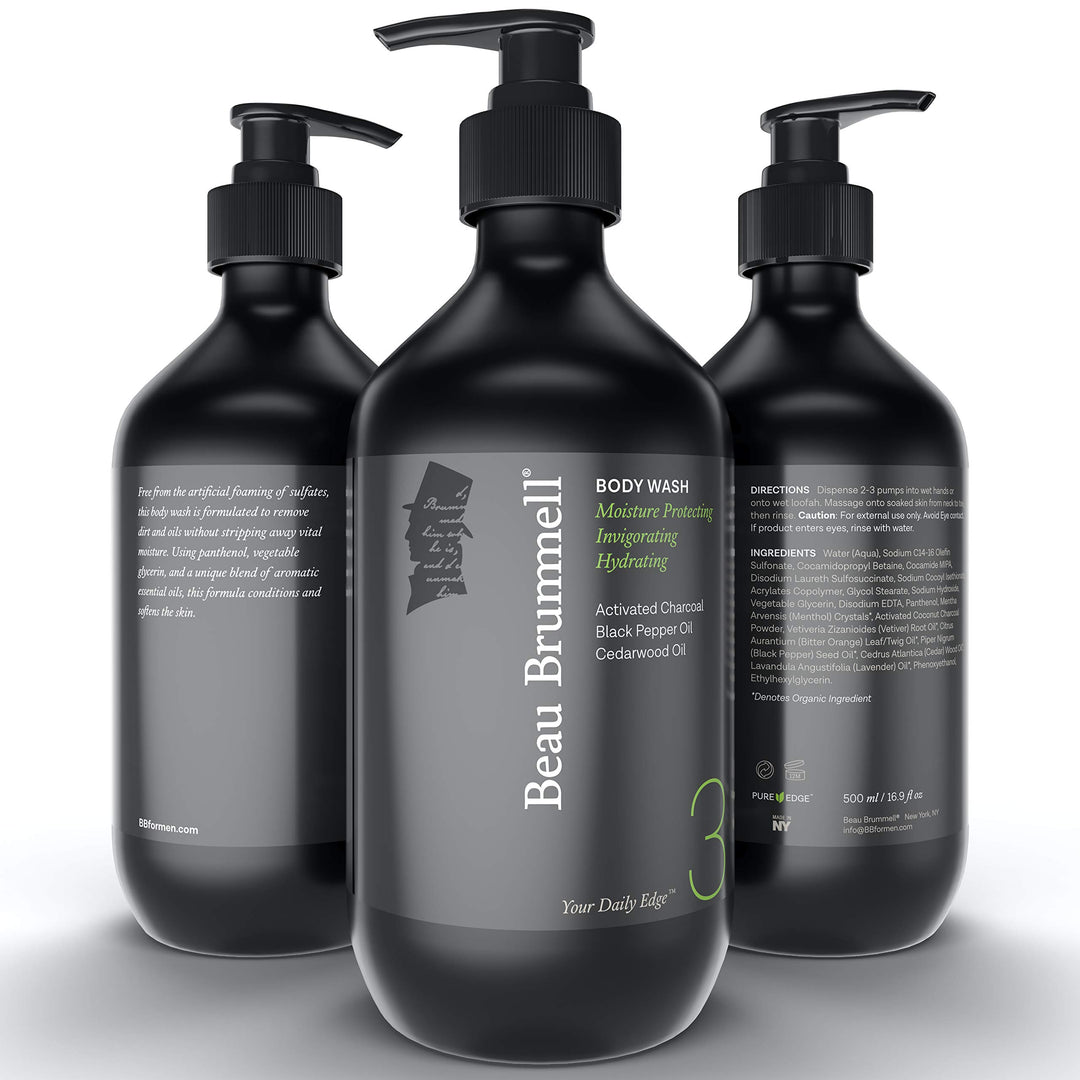 Daily Hydrating Body Wash for Men | A Luxury Daily Body Wash Formulated to Remove Dirt and Oils Without Stripping Away Vital Moisture | Large 16.9 OZ Bottle | Made in USA