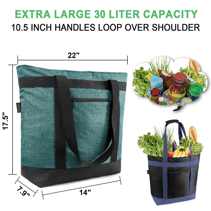 BeeGreen Large Insulated Cooler Bags for Picnic Grocery