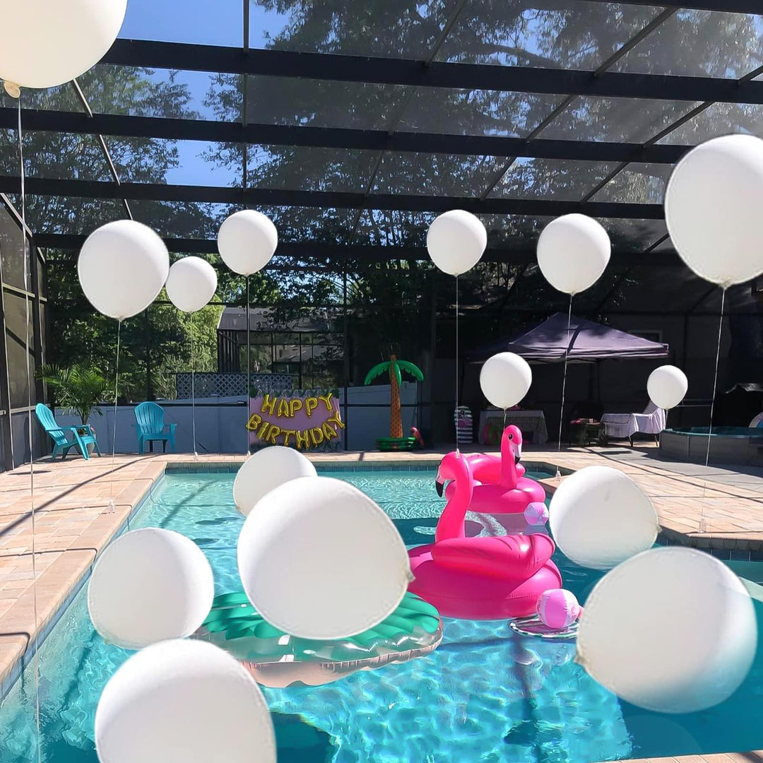 5PCS Giant Balloons White 36 Inch Jumbo Size Latex Balloon Great Decorations for Birthday Wedding Party Baby Shower Carnival Decorations