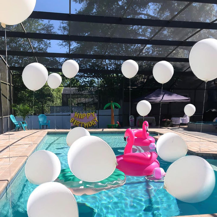 5PCS Giant Balloons White 36 Inch Jumbo Size Latex Balloon Great Decorations for Birthday Wedding Party Baby Shower Carnival Decorations
