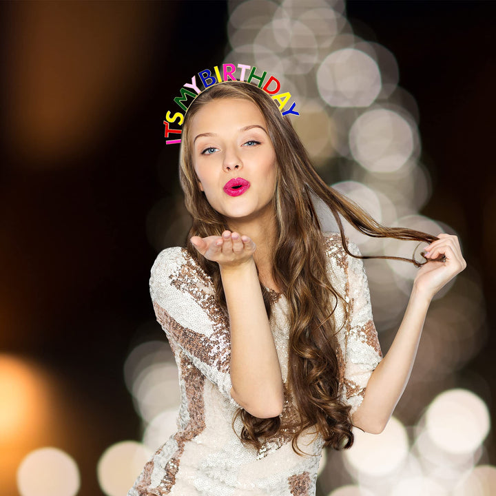 Black It&#39;s My Birthday Sash Tiara Crown Headband Kit for Women Birthday Girls Princess, Summer Happy Birthday Girl Party Gifts Decorations