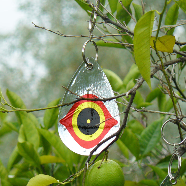 Bird B Gone - Reflective Eye Bird Diverters - Set of 5 - Perfect for Trees, Patios, Gazebos, Boats, Etc - Durable Outdoor Plastic - 360° Rotation