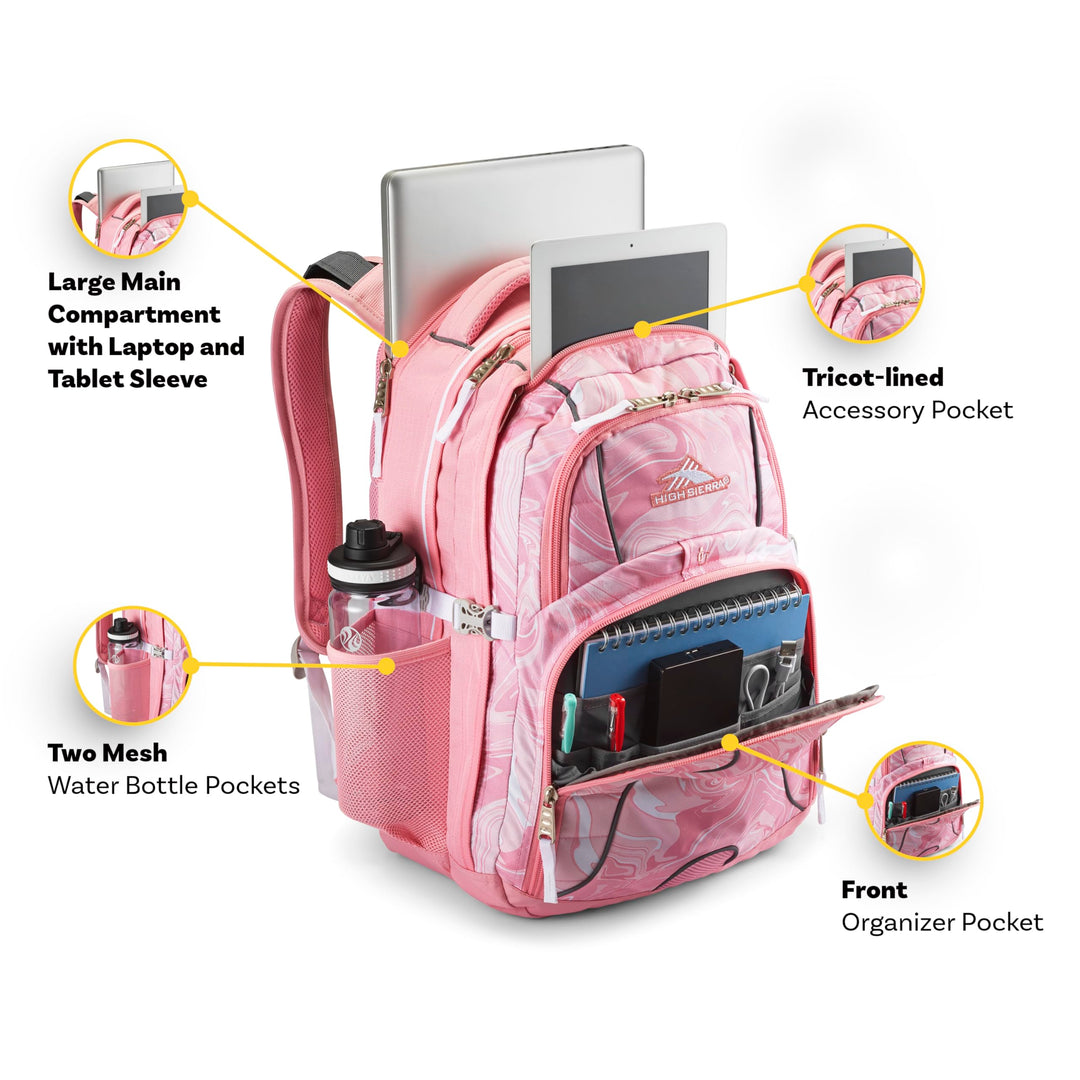 Swerve Laptop Backpack, Cosmos/Midnight Blue, One Size