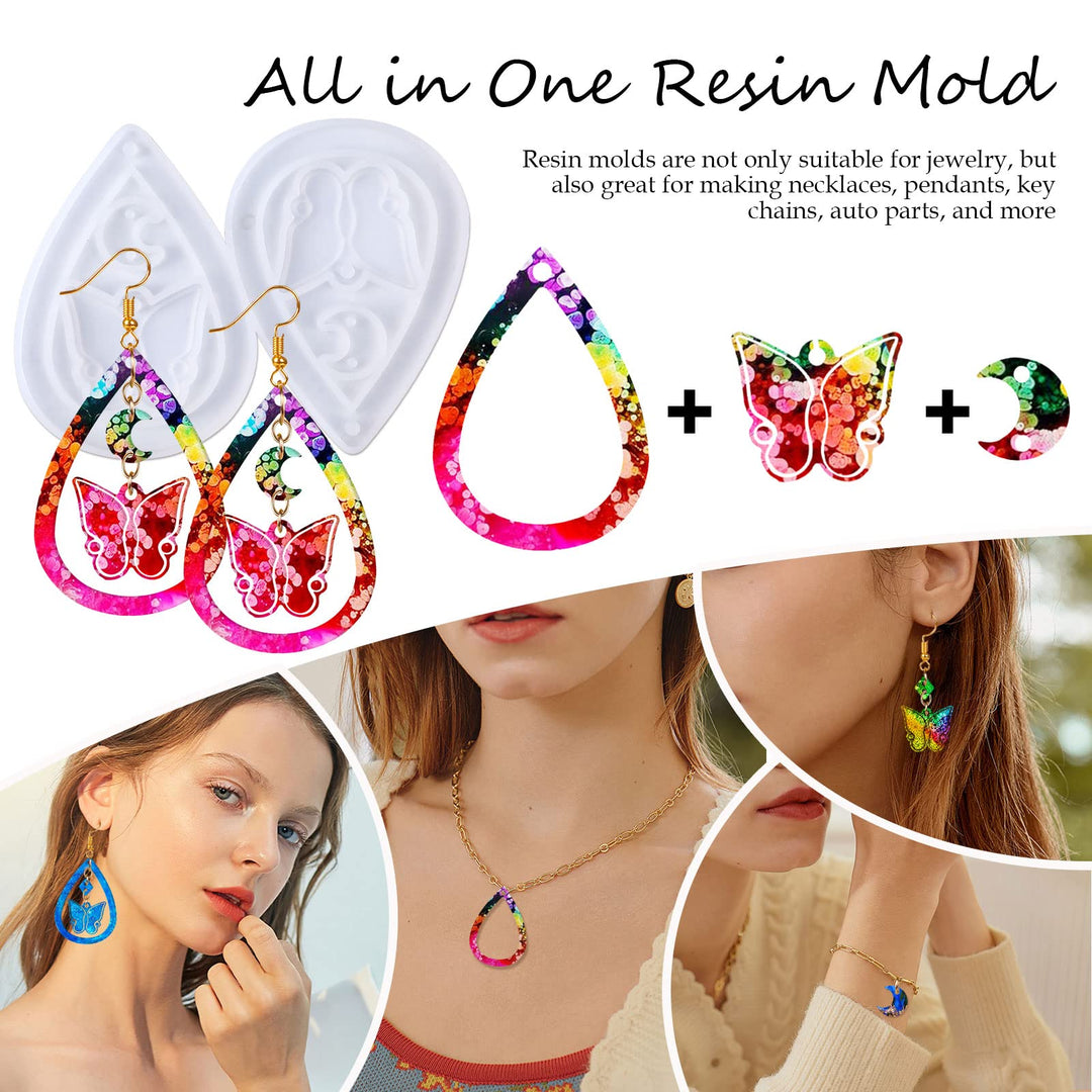 Trafagala Resin Jewelry Molds, 156PCS Earring molds for