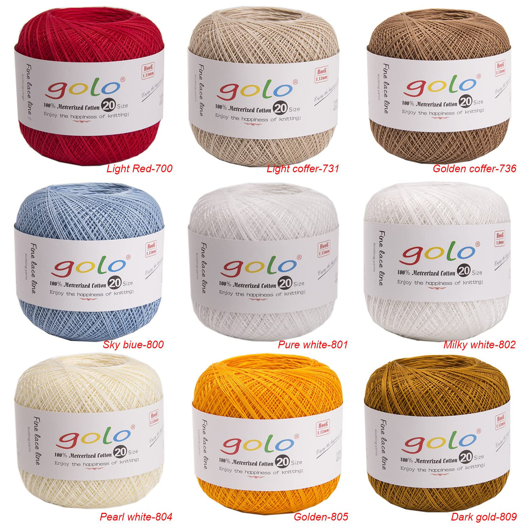 Crochet Thread Size 20 Yarn for Hand Knitting Pink Purple Yarn 191