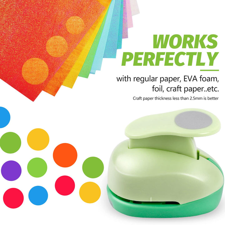 Hole Punch, Paper Punch, 1.5 Inch Circle Punch, Hole Punch Shapes, Large Paper Punch for Crafting Scrapbooking Craft Handmade Cards Arts Fun Projects