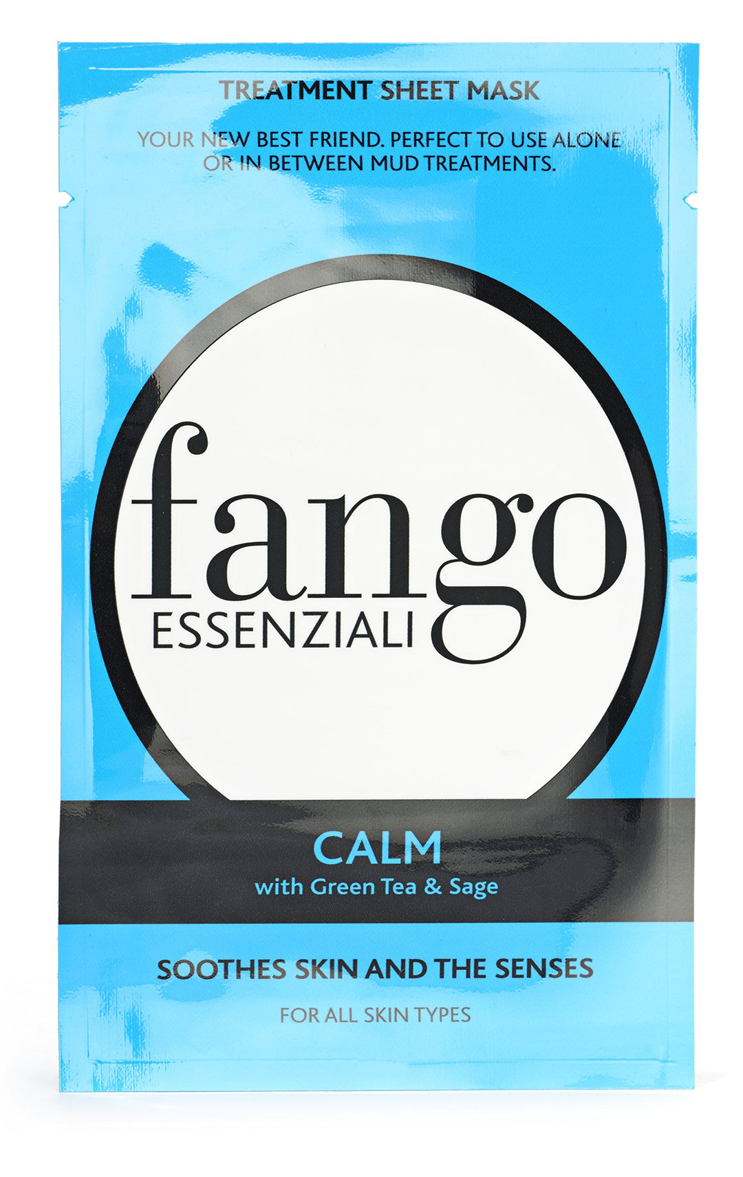 Fango Essenziali Treatment Sheet Mask Calm with Green Tea &amp; Sage, 0.83 fl.oz.
