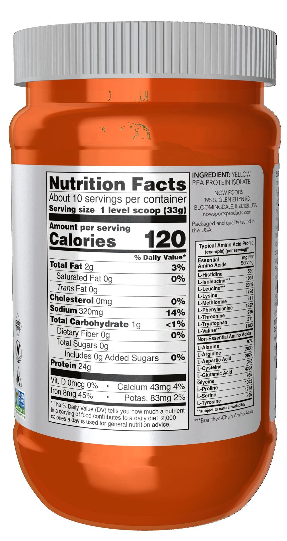 Now Foods, Sports, Pea Protein, Natural Unflavored, 12 