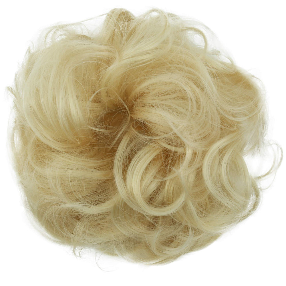 Bleach blond G13E_88T613 : PRETTYSHOP Hairpiece Hair Rubber Scrunchie Scrunchy Updos VOLUMINOUS Curly Messy Bun Bleach blond G13E_88T613