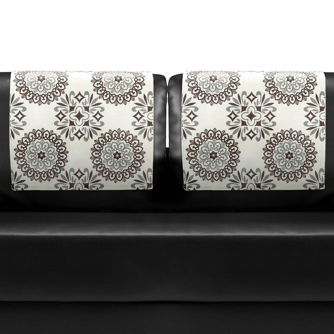 2 Pcs Recliner Headrest Covers Headrest Protector for Recliners Chairs Sofa Furniture Slipcovers with Mandala Pattern for Home Couch Loveseats Decoration Housewarming Gifts