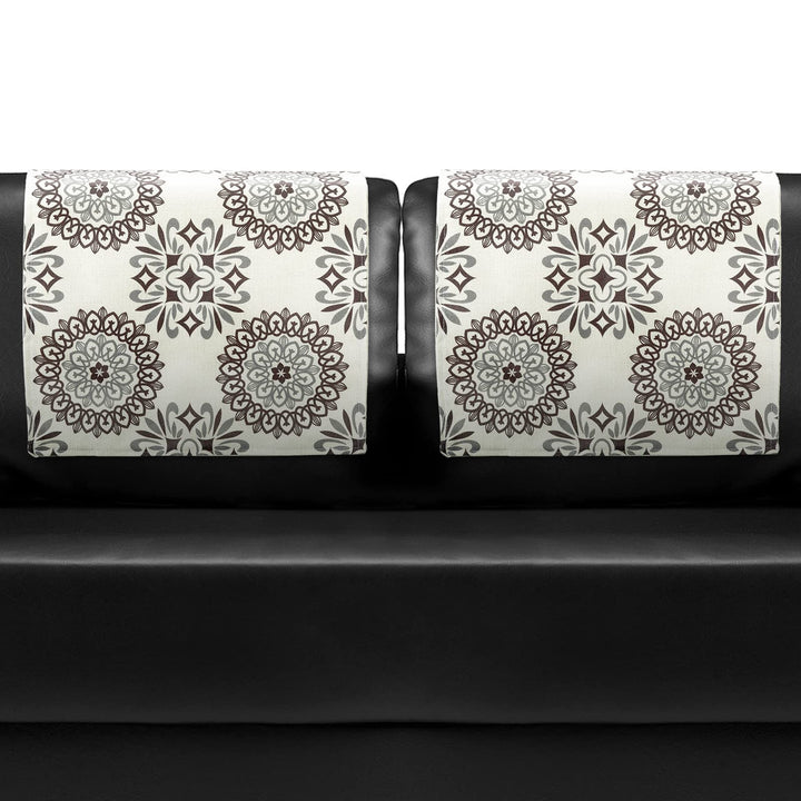 2 Pcs Recliner Headrest Covers Headrest Protector for Recliners Chairs Sofa Furniture Slipcovers with Mandala Pattern for Home Couch Loveseats Decoration Housewarming Gifts