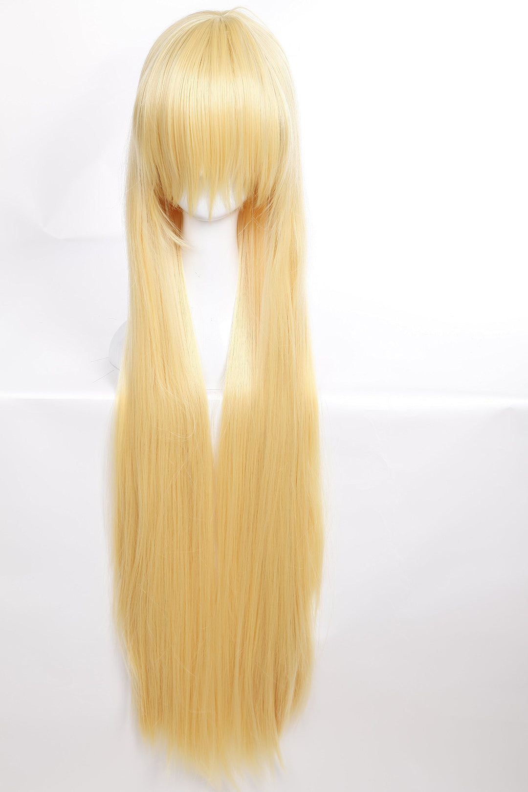 S-noilite Cosplay Wigs 40 Inch Long Straight Synthetic Costume Wig With Bangs And Cap Golden 40 Straight Golden Blonde