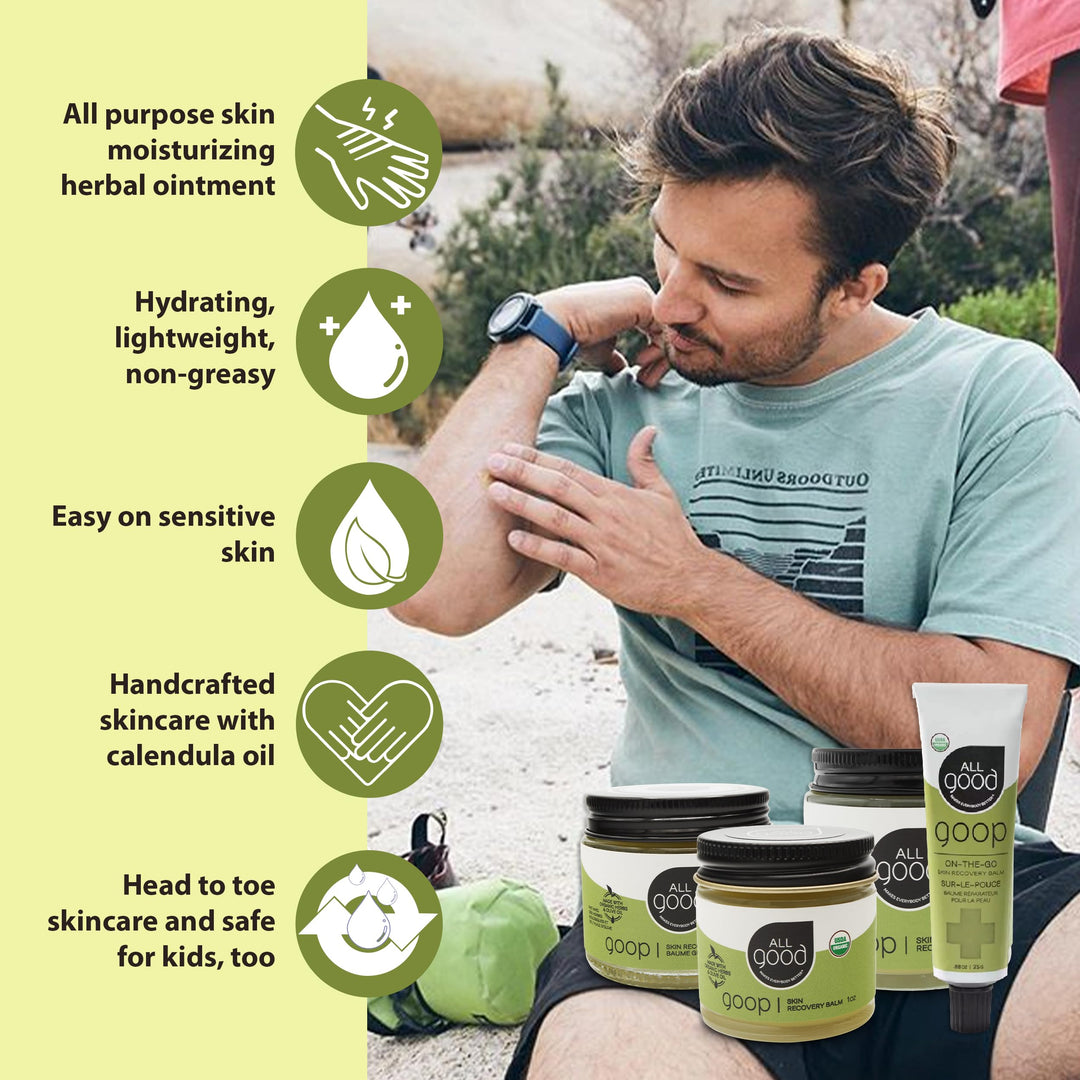 All Good Goop Organic Calendula Ointment | Chafing Cream, Dry Skin Salve, Cracking Lip Moisturizer | Soothes, Hydrates, and Calms | Skin Recovery Balm (1 oz)