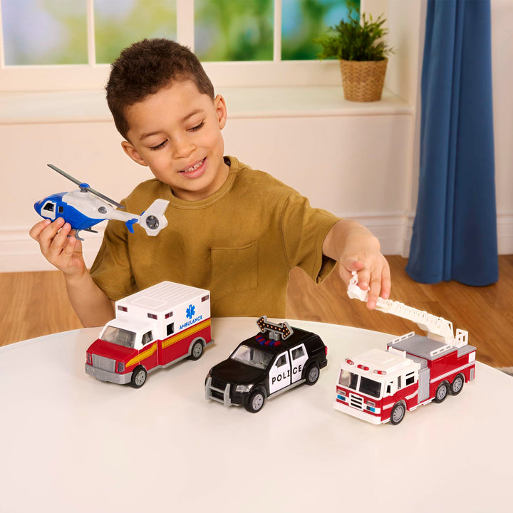 — 1:24 Scale Fire Truck – Small Toy Truck with Lights, Sounds &amp; More for Boys &amp; Girls Age 3+