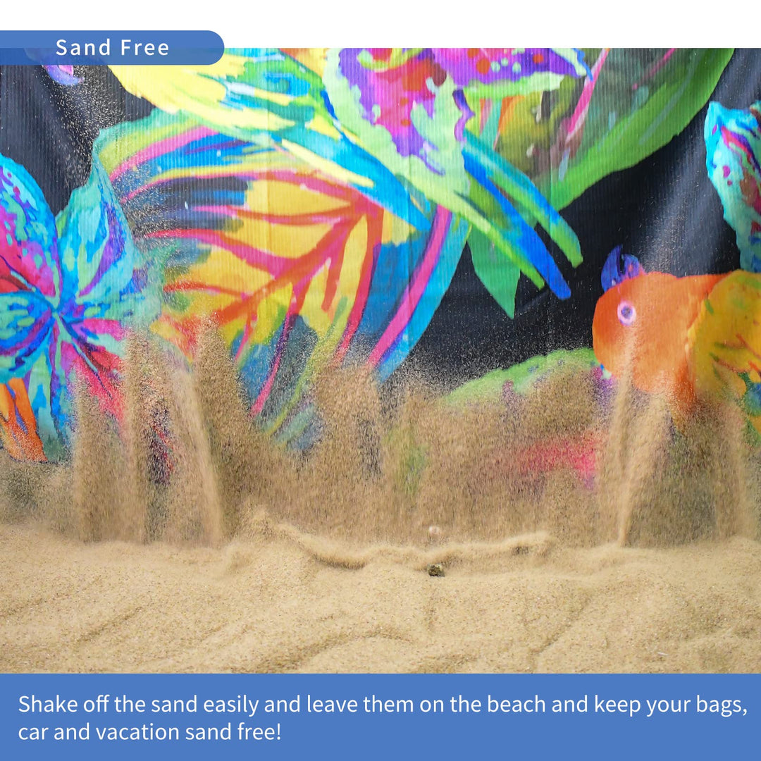 Microfiber Beach Towel Super Absorbent Quick Dry Sand Free Pool Towels Sandproof for Men Women Travel Bath Swimming Outdoors Camping 31.5x63 Night Singing