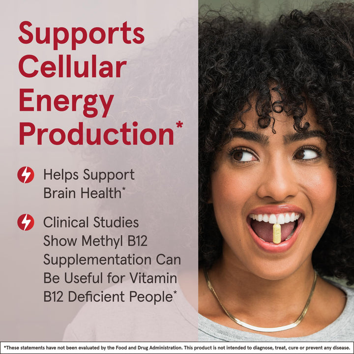 Vitamin B12 5000 mcg - Maximum Strength for Cellular Energy and Brain Health, 60 Cherry Chewable Tablets, B12 Vitamins 5000 mcg