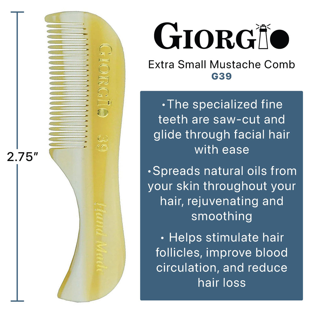 GWL G39 Mustache/Beard Flexible Imitation Horn Comb