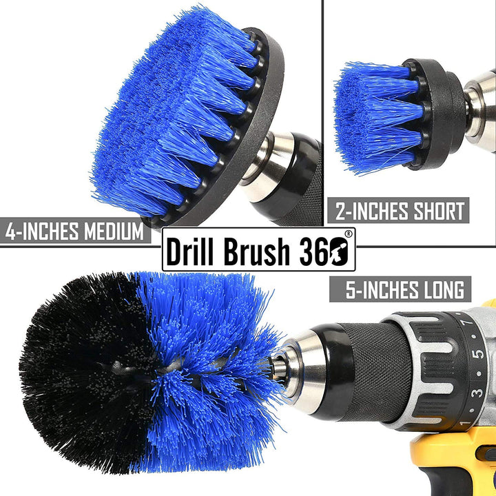 ORIGINAL Drill Brush 360 Attachments 3 pack kit -Blue A