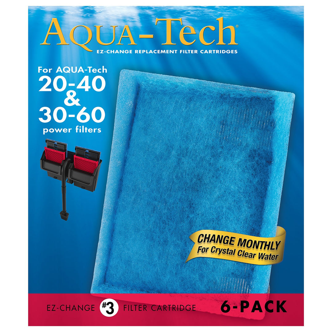 Aqua-Tech EZ-Change Aquarium Replacement Filter Cartridge EZ #3 - 6 Count