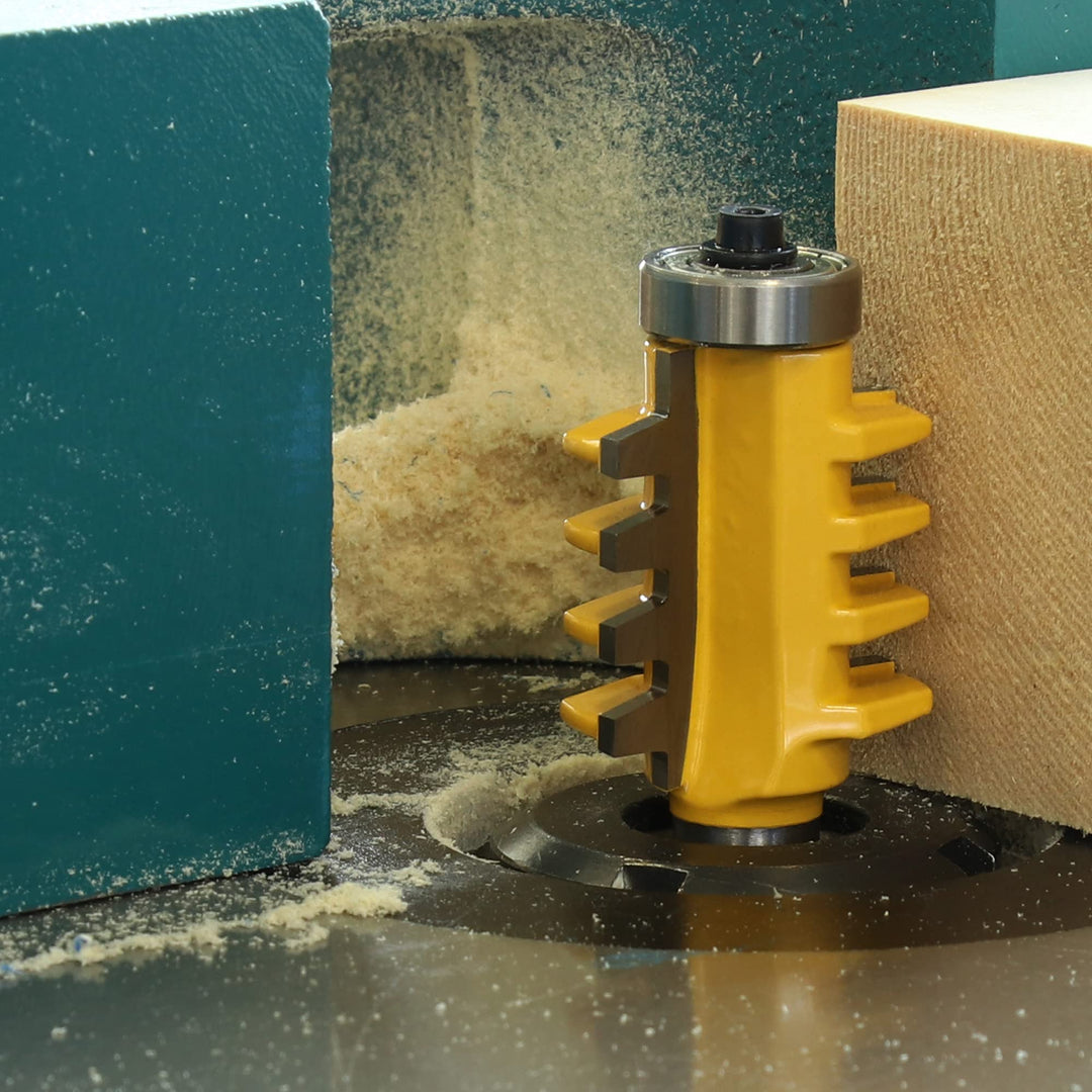 Reversible Finger Glue Joint Router Bit 1/4 Shank, Bearing Finger Woodworking Joint Router Bit Set for for DIY Door Table Cabinet Shelve Furniture