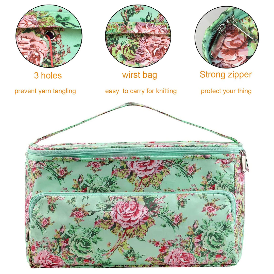 Weabetfu Knitting Bag Large Size,Yarn Storage Organizer